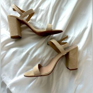 Suede Nude Heels